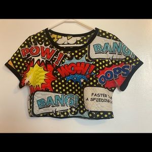Comic Book Crop Top